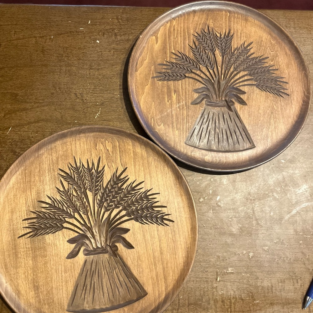 Set of two Springerle cookie mold:wood